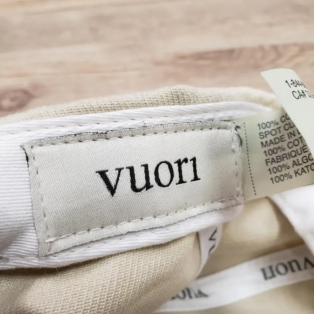 Vuori Actv Club Hat Cap Strap Back Mens One Size Beige Cotton Twill Baseball